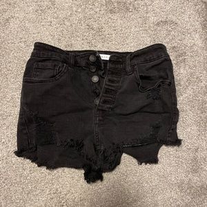 Black Jean shorts